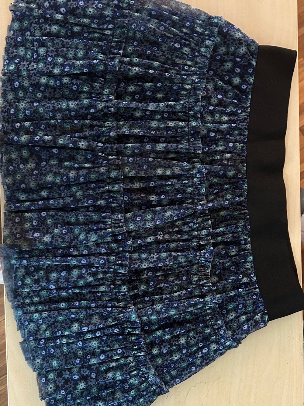 Rachael & Chloe Navy Floral Pleated Mini Skirt